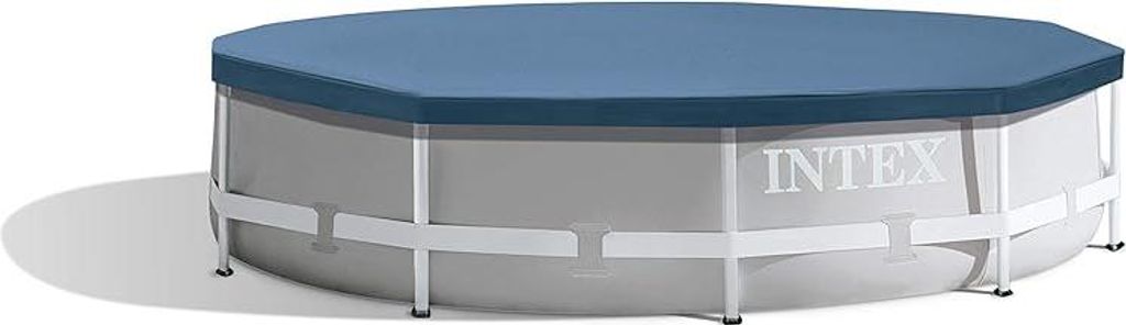 Intex Round Pool Cover - Poolabdeckplane - Für Metal und Prism Frame Pool 58108 Blau 10 ft