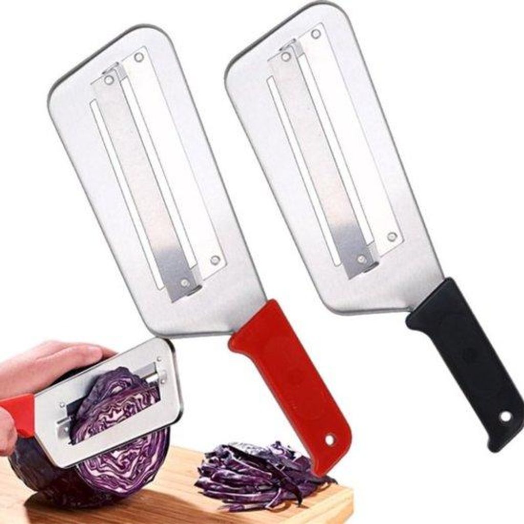Multifunktionales Gemüseschneider-Set aus Edelstahl, 2-teilig