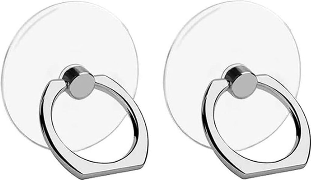 Handy Ringhalter 2 Stück, 360 Rotation Transparent Handy Ringhalter Finger Handygriff Handyring Handyhalter Finger Kompatibel für Handys