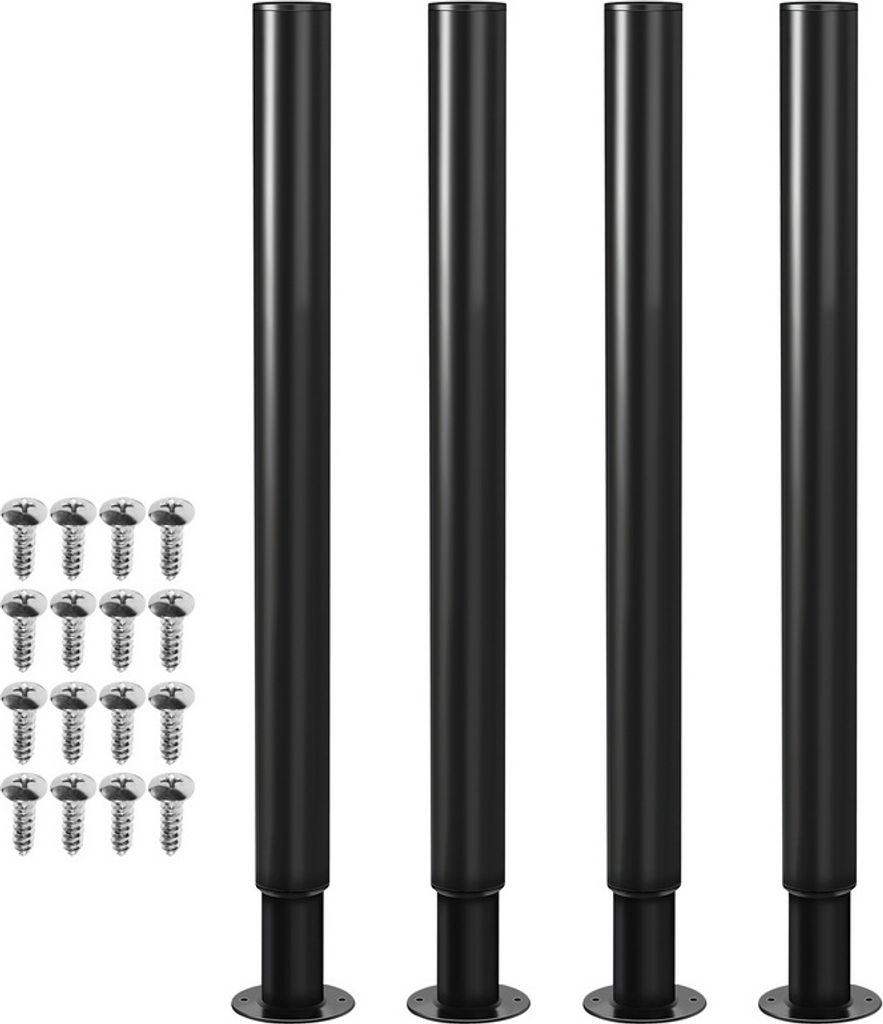 Hengda 4X Möbelfüße 70-110cm Dehnbar(Schwarz) Sockelfüße Stützfuß Schrankfuß Verstellbar Hotel Sockelfüße Füße