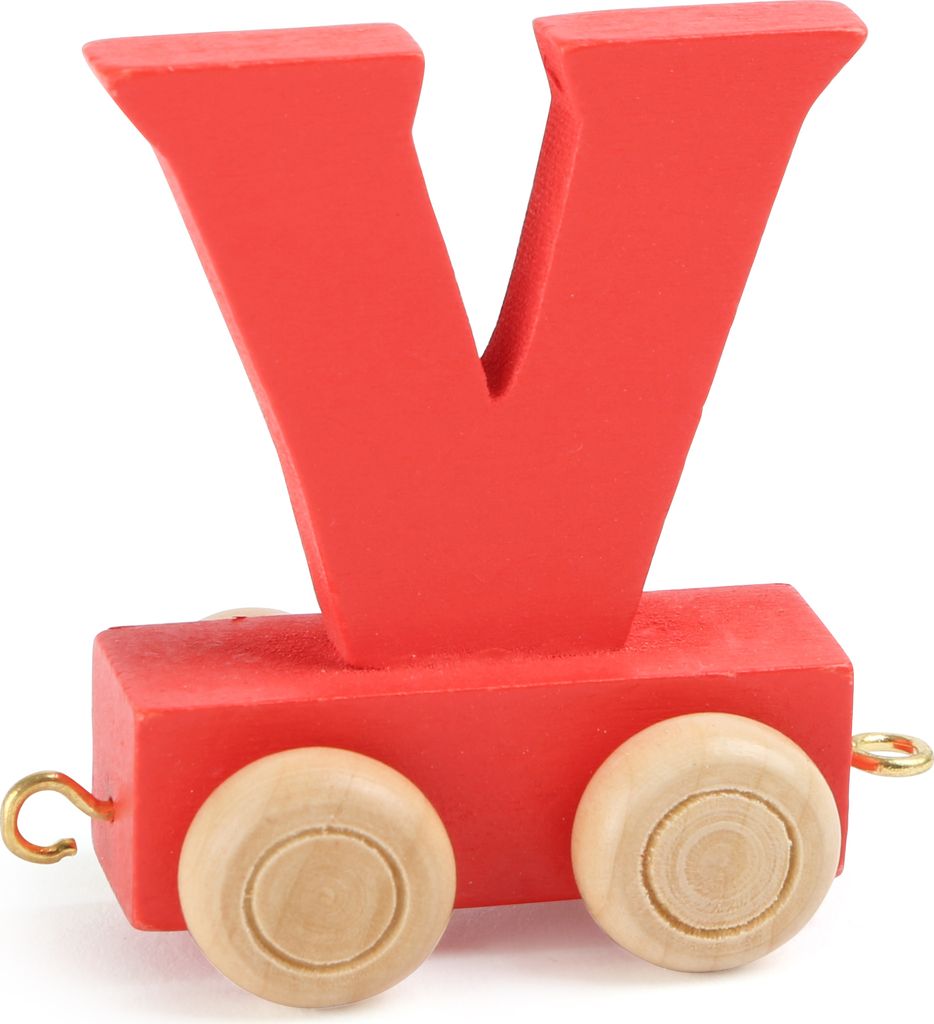 Small Foot Design 10372 'Buchstabenzug bunt' Holz Buchstabe V, rot (1 Stück)