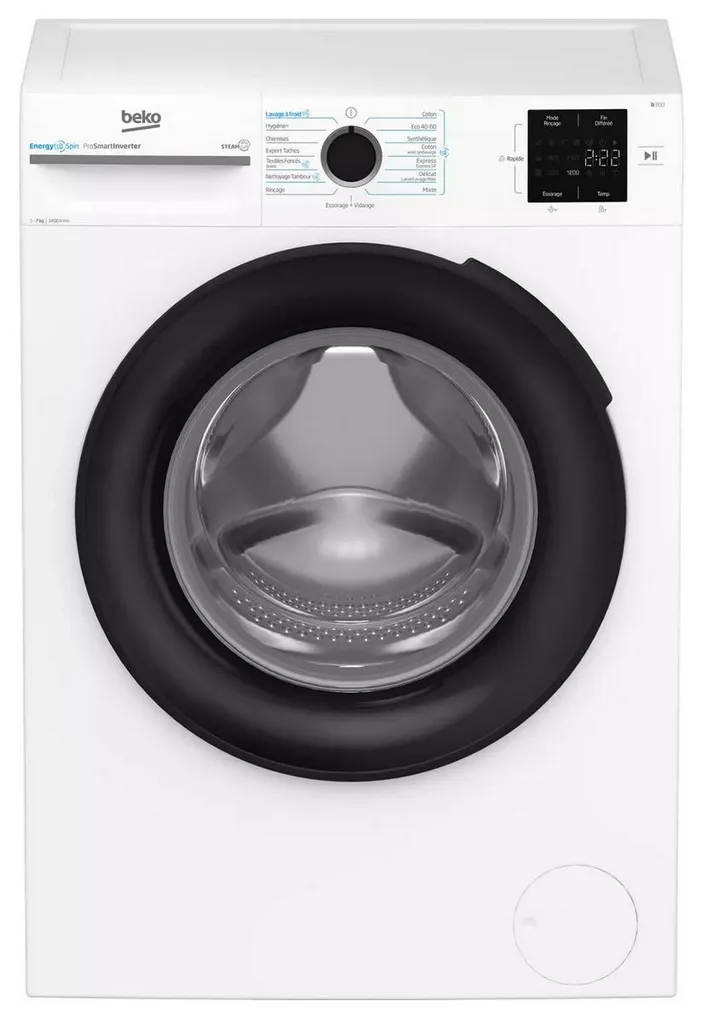 Lave-linge Beko 7kg 1400 trs idéal pour familles et petits espaces