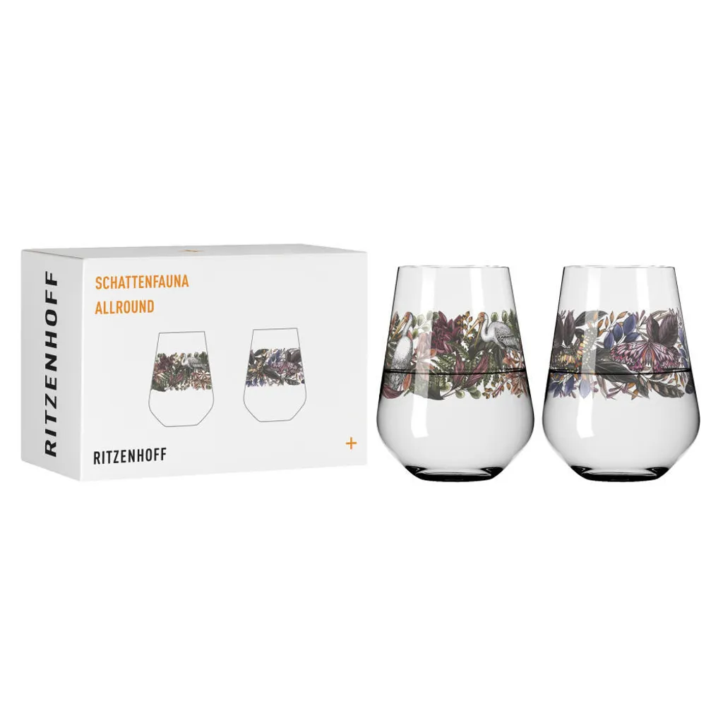 Set Regalo Ritzenhoff Schattenfauna 2 Bicchieri Cristallo 540ml