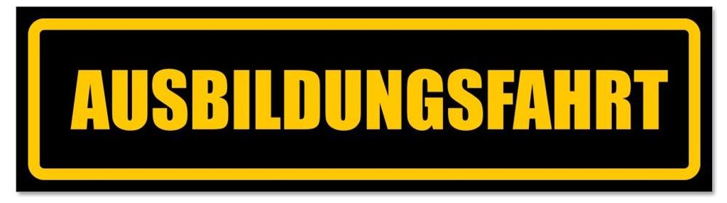 Kiwistar - Autoaufkleber - Gelb - Schwarz - 45 x 12 cm - Ausbildungsfahrt - Hinweis Aufkleber Sticker für Auto, Kfz, Fahrrad, PKW, LKW