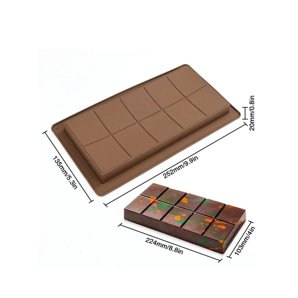 2 Stück Schokoladenform für Dubai Schokolade, Silikon, Produktbild 2