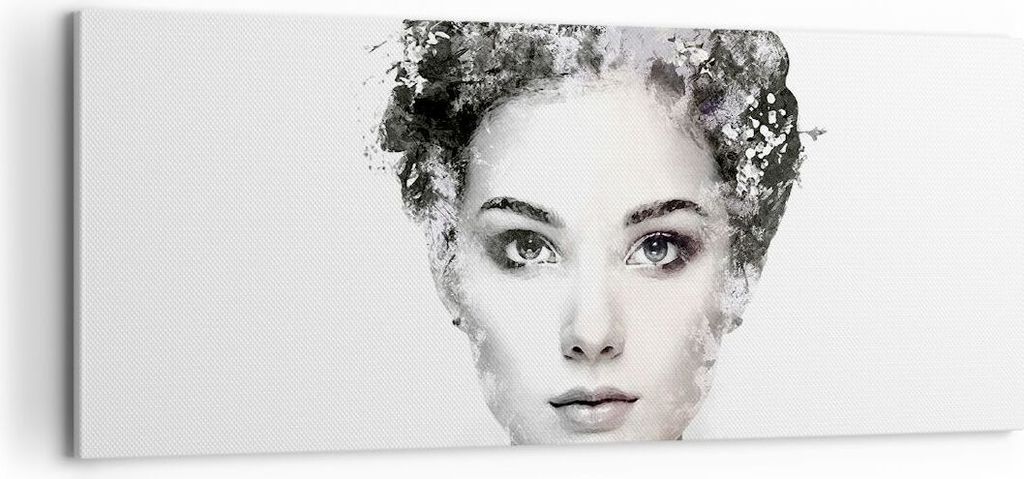 Bild auf Leinwand - Leinwandbild - Einteilig - Schön Frau Gesicht - 100x40cm - Wand Bild - Wanddeko - Wandbilder - Leinwanddruck - Bilder - Wandde...