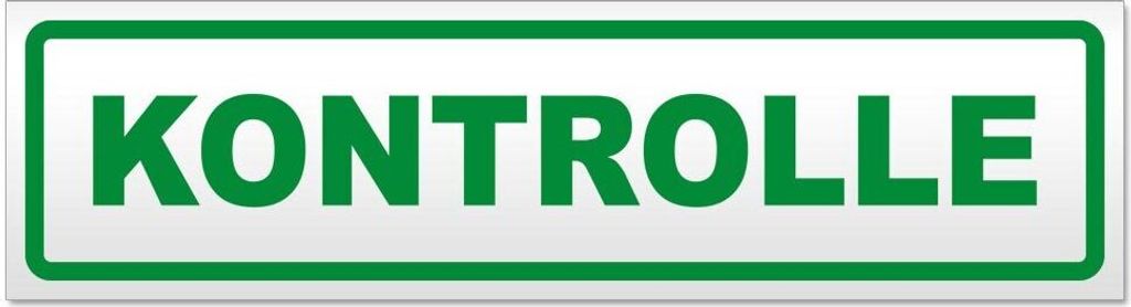 Kiwistar - Autoaufkleber - Grün - 60 x 16 cm - Kontrolle - Hinweis Aufkleber Sticker für Auto, Kfz, Fahrrad, PKW, LKW