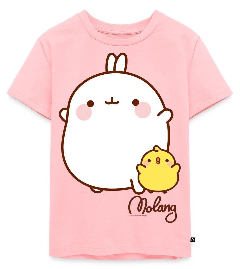 Spreadshirt Molang Piu Piu Freunde Kinder Premium T-Shirt, 122/128 (6 Jahre), Rosa
