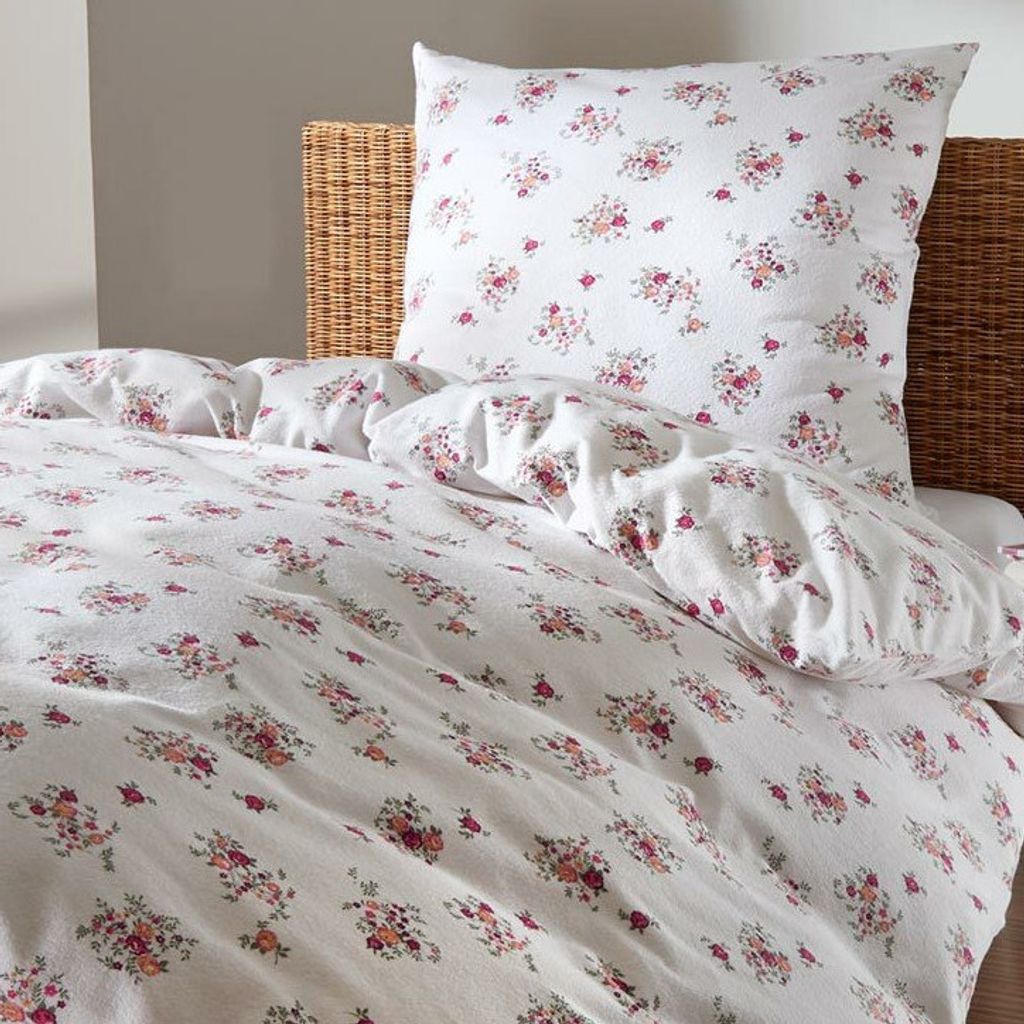 Traumschlaf Frottee Bettwäsche Claire rot 135x200 cm + 80x80 cm