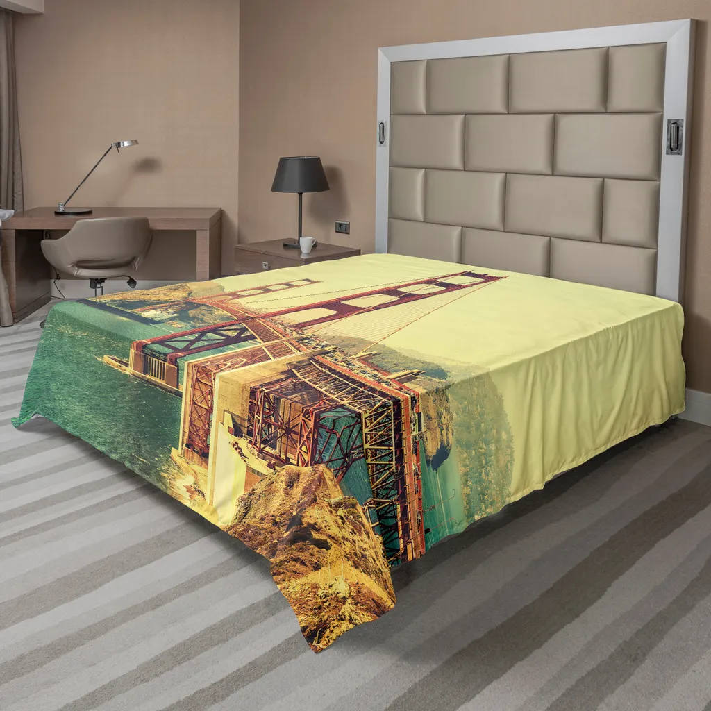 Lenzuolo Sopra Morbido ABAKUHAUS Golden Gate Vintage 260x228 cm