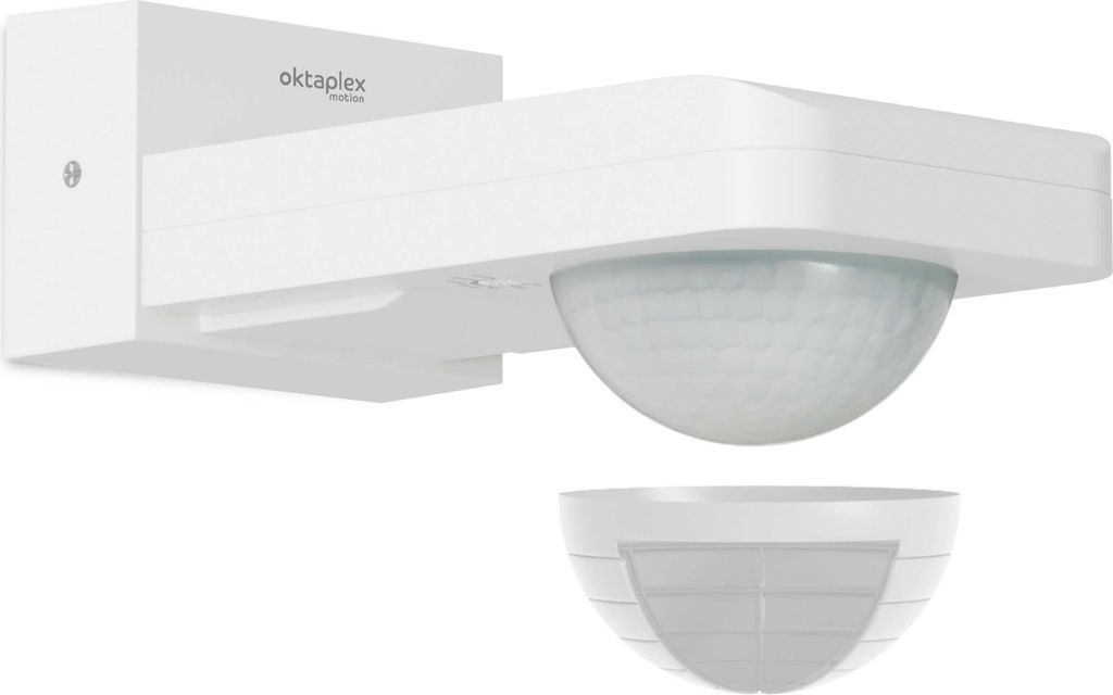 Oktaplex Bewegungsmelder Decken- & Wandmontage Dauer-An Funktion Infrarot-Sensor weiß
