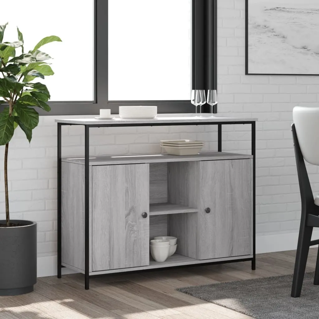 vidaXL Credenza Grigio Sonoma 100x35x80 cm - Mobile Buffet Robusto Online