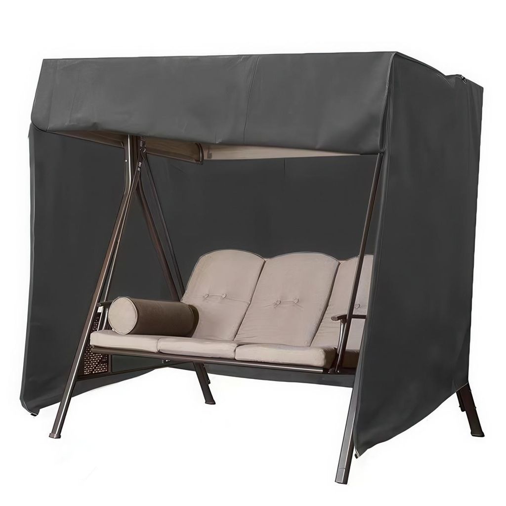 Schutzhülle für 2-Sitzer Hollywoodschaukel, Wasserdichte, UV-beständige Abdeckung aus 210D Oxford-Gewebe, winterfest, 140×66×91 cm für Garten...