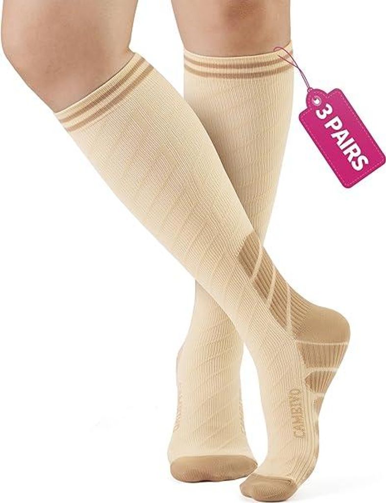 CAMBIVO Calze Compressione Graduata Donna Uomo 3 Paia, Immagine del prodotto 