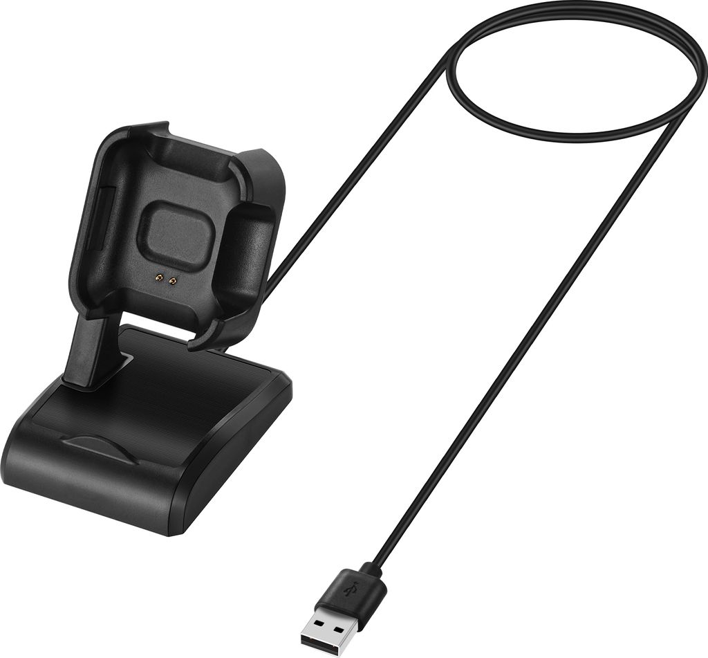 kwmobile USB Ladegerät kompatibel mit Huami Mi Watch Lite / Redmi watch - USB Kabel Charger Stand - Smart Watch Ladestation - Docking Station -