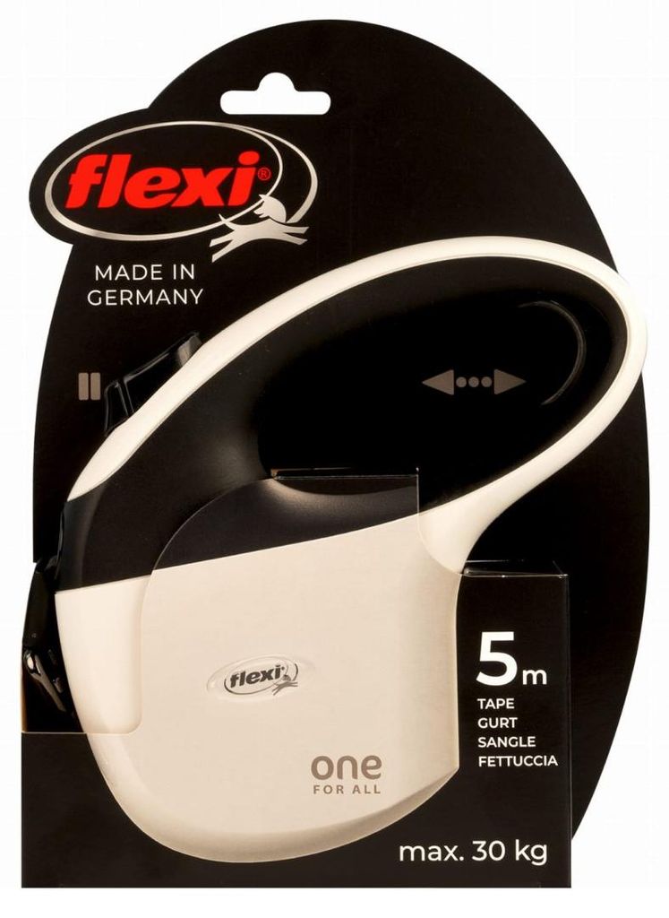 FLEXI One for All S biało - czarna - automatyczna smycz dla Zdjęcie produktu 