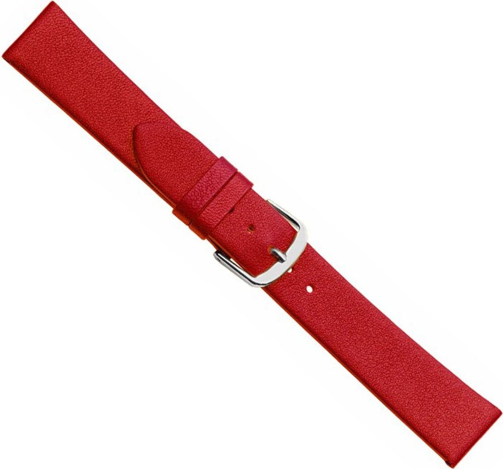 Uhrenarmband Kalbsleder weich rot Herzog Design I 20510S, Stegbreite:14mm