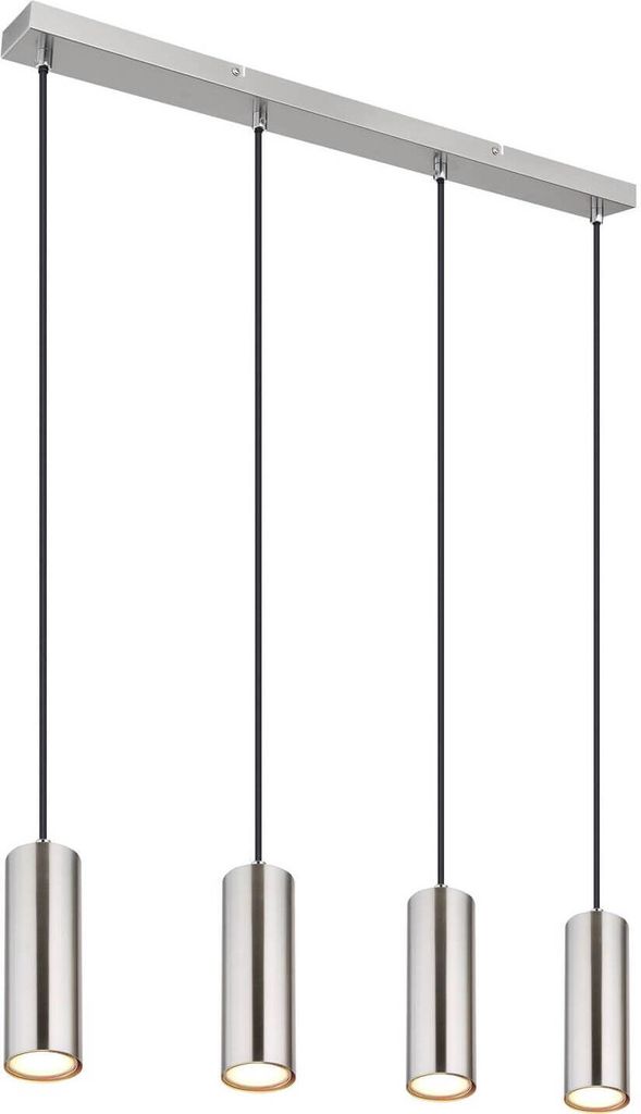 Globo Robby LED Hängeleuchte 4-fach 3W Warmweiß Nickel Matt, Metall Ø6cm 57911-4HLMDS