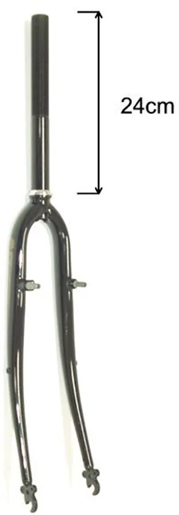 Fourche fixe 28 pouces hybride pivot 1 pouce pour vélo de ville noir