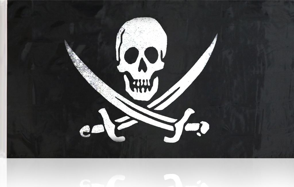 com-four® Piratenflagge für verschiedene Anlässe, Produktbild 