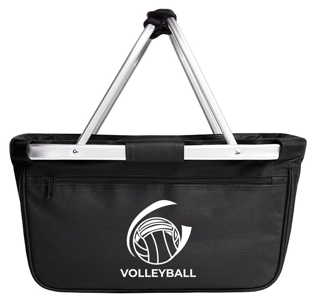 Huuraa Einkaufskorb Volleyball Schriftzug 20 Liter Black faltbarer Tragekorb Geschenkidee