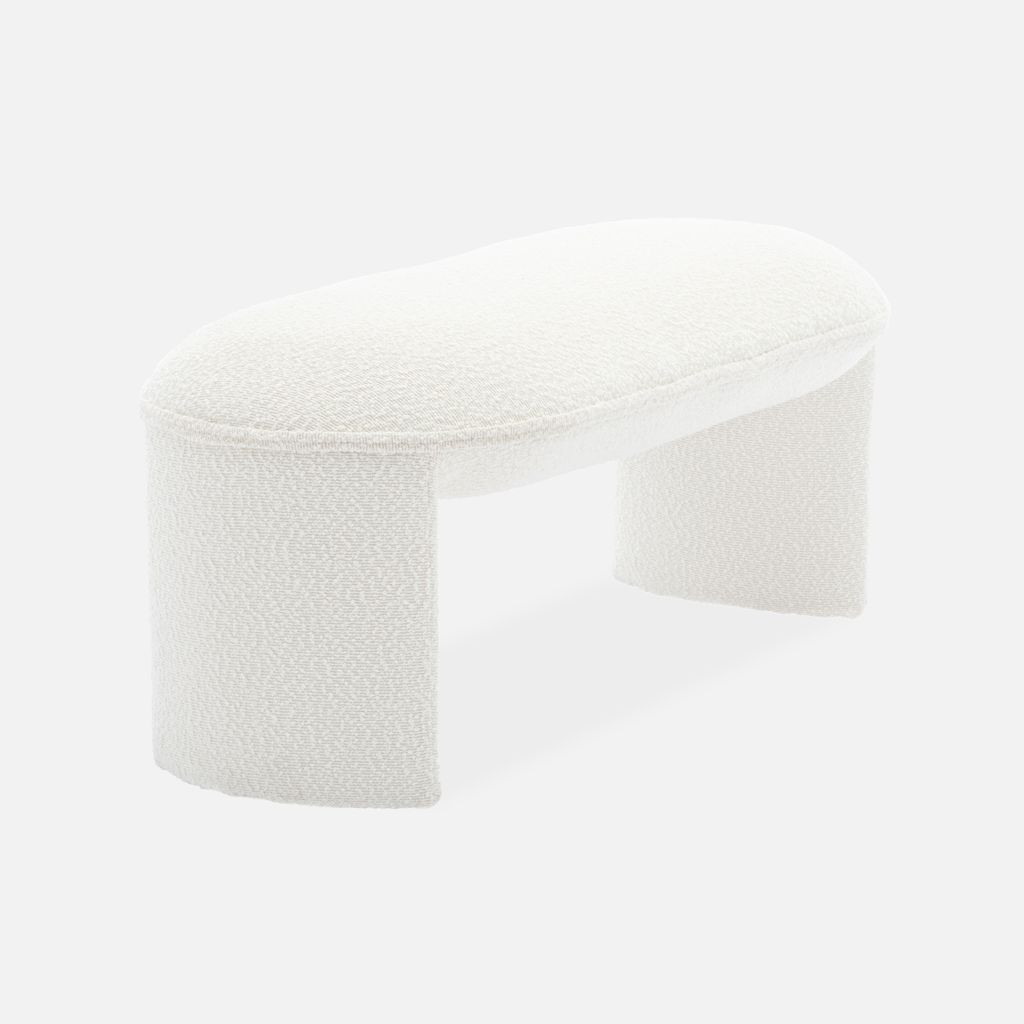 sweeek - Sitzbank mit Bouclé-Bezug - Creme Produktbild 
