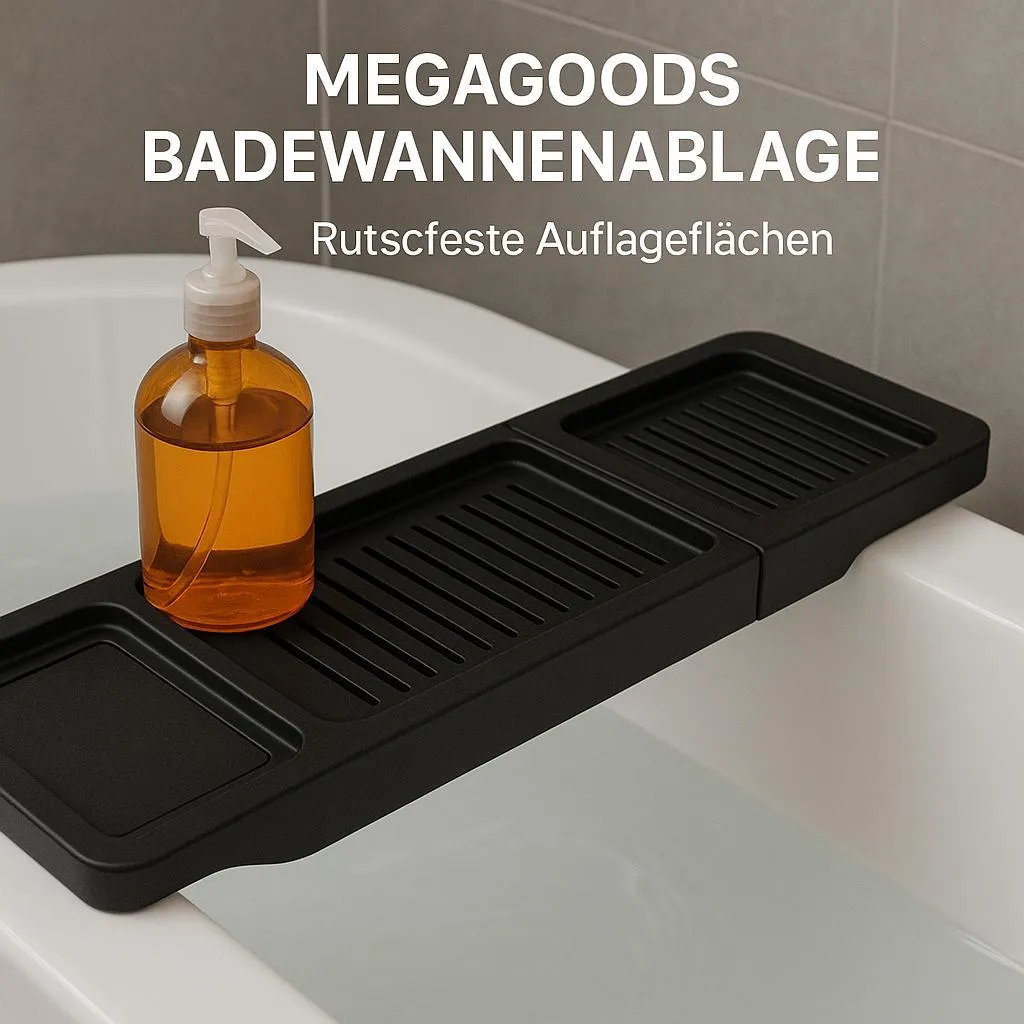 Pont de baignoire extensible en bois avec support tablette et lecture
