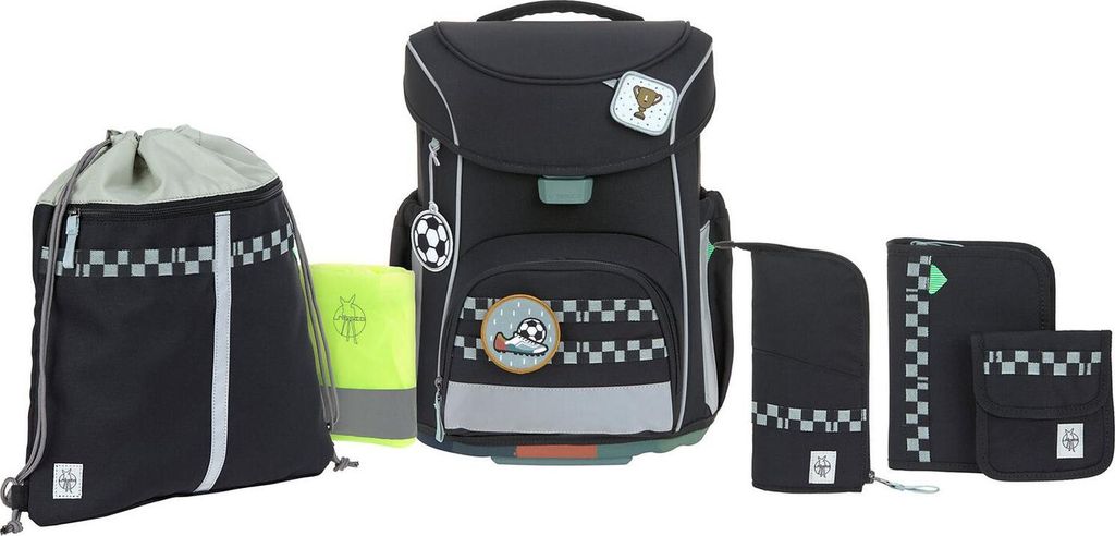 Lässig Schulranzen Set 7-teilig, Slim Unique black Produktbild 
