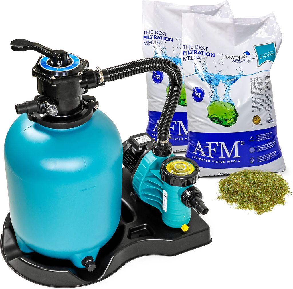 Sandfilter BRILLANT+ 400, AquaPlus 8 + AFM Filtermaterial