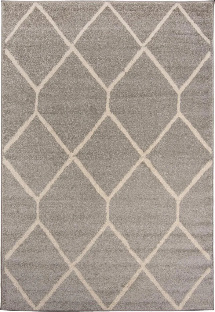 Tapis Mazovia Graphite 160x230 cm - Tapis Salon Gris Moderne Géométrique