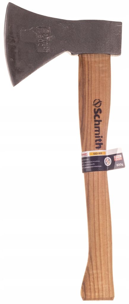 Schmith Profi Beil Holz 800 g mit Holzstiel | Spaltaxt Universalaxt Holzaxt Beil | Brennholz Kaminholz Spalthammer Handbeil Werkzeug