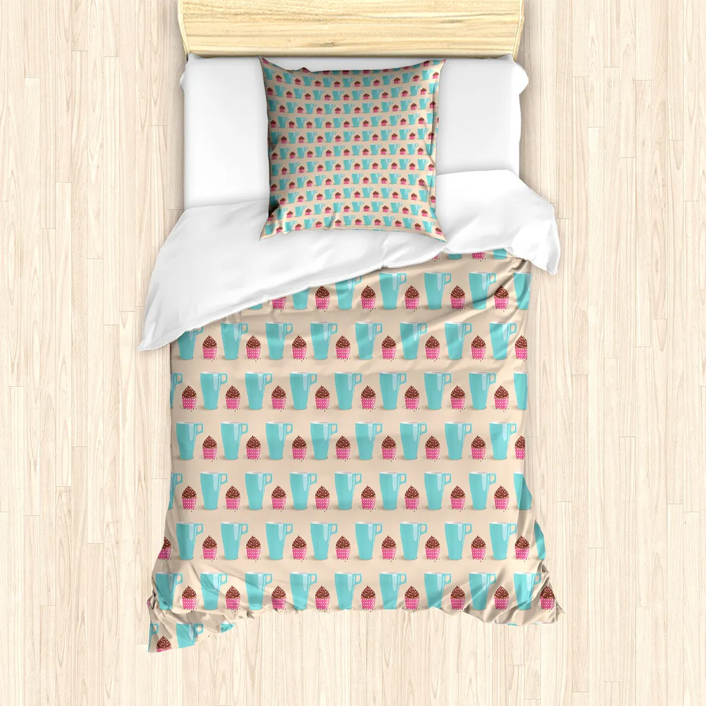 Copripiumino Singolo ABAKUHAUS Tea Party Anallergico con Federa 80x80