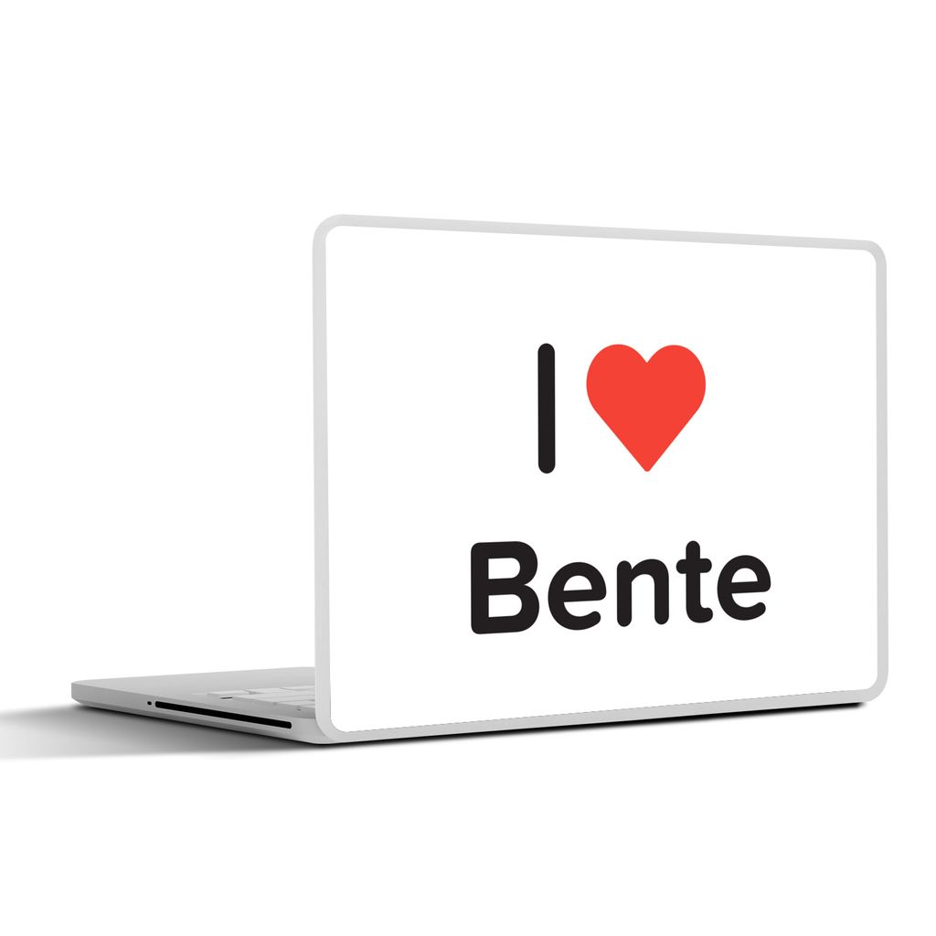 MuchoWow Laptop Aufkleber Sticker Cover Ich liebe - Bente - Mädchen 36.5x27.5 cm - Laptop-Sticker
