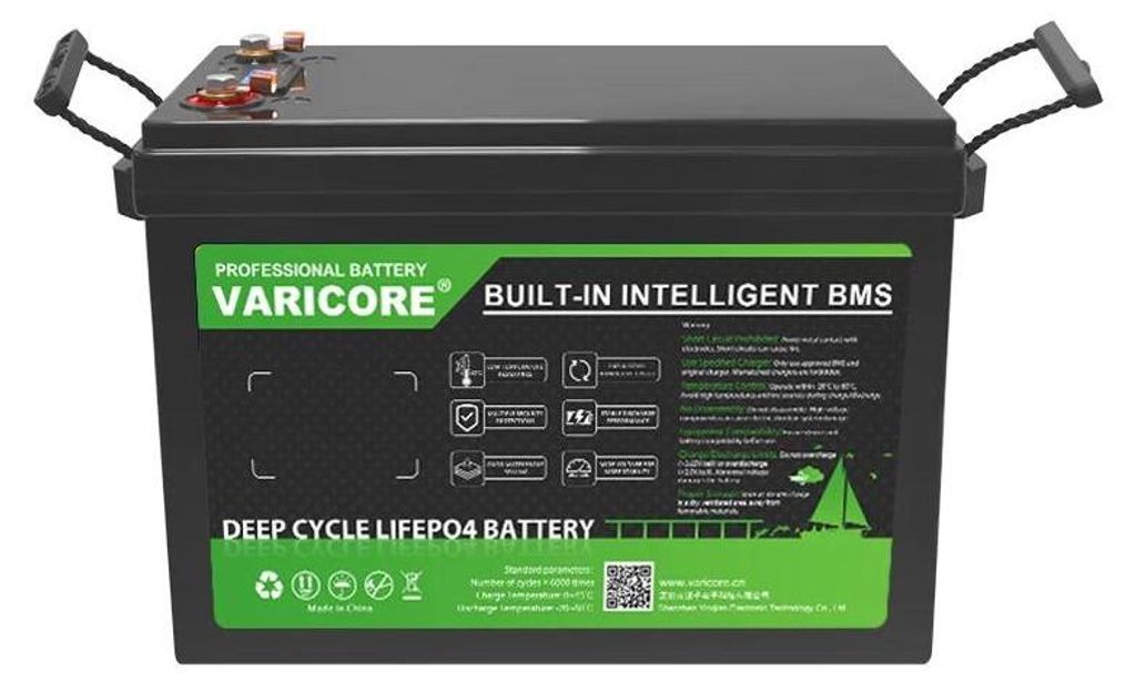 LiFePO4 Batterie 12V 200Ah - Tiefzyklus-Akku - Integriertes BMS - USB 3.0-Anschluss - Für Wohnmobil Boot Solaranlage Offgrid