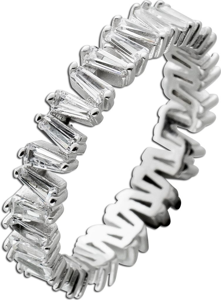 Memoire Alliance Ring Silber 925 weiße Zirkonia Steine 17
