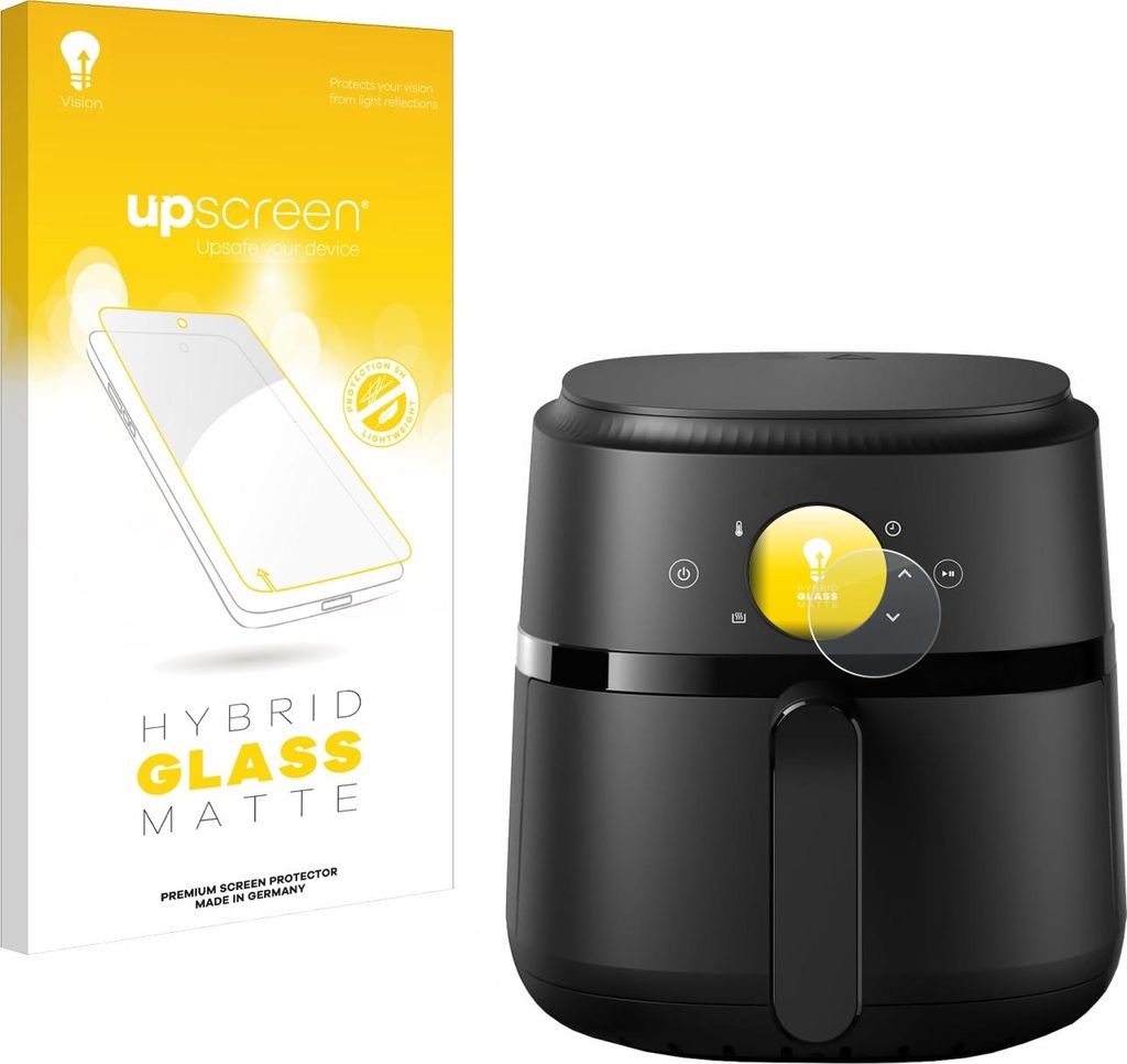 upscreen Entspiegelungs Schutzglas für Philips Airfryer 2000 Gen 2 4,2L Schutzfolie Panzer Folie Glas Display Schutz matt