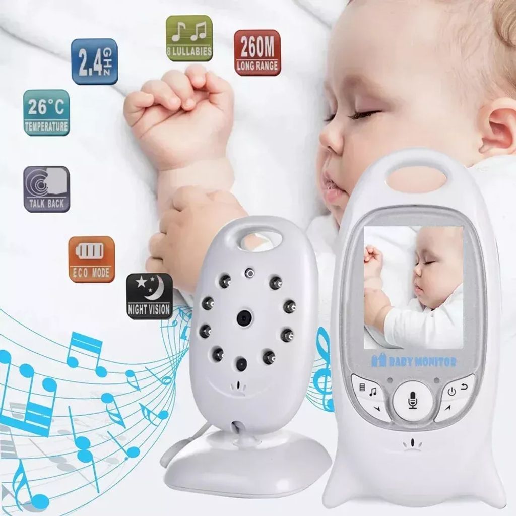 BOIFUN Babyphone 2,0 "Bildschirm mit eingebauten 8 Schlafliedern, Temperatursensor VOX
