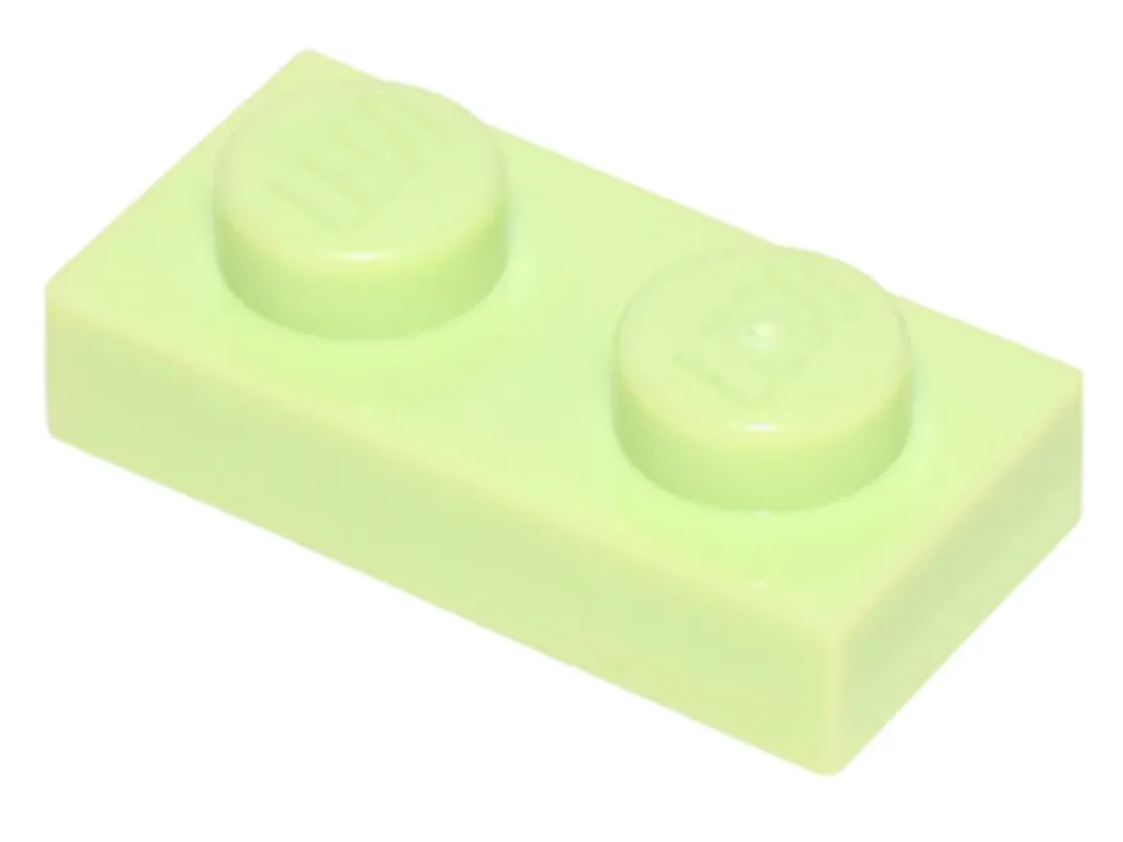 Lego Plate 1x2 Vert Jaunâtre 3023 en Lot de 100 Pièces Neuves de Rechange