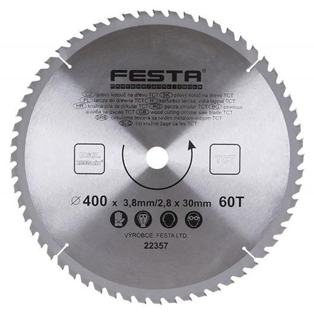 Sägeblatt FESTA 22357 SK 400/3,5/30 mm 60 Zähne Produktbild 
