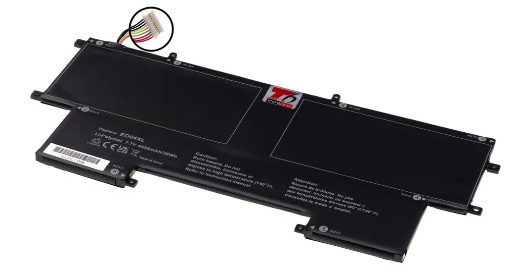 Batteria Laptop HP HSTNN-IB71 T6 Power | 4935mAh Li-Poly 7.7V 38Wh