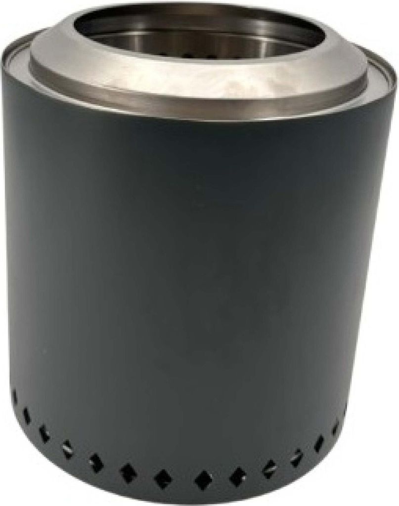 Feuerstelle Feuerschale Feuerring Edelstahl anthrazit doppelwandig raucharm Höhe 28cm 2742-02