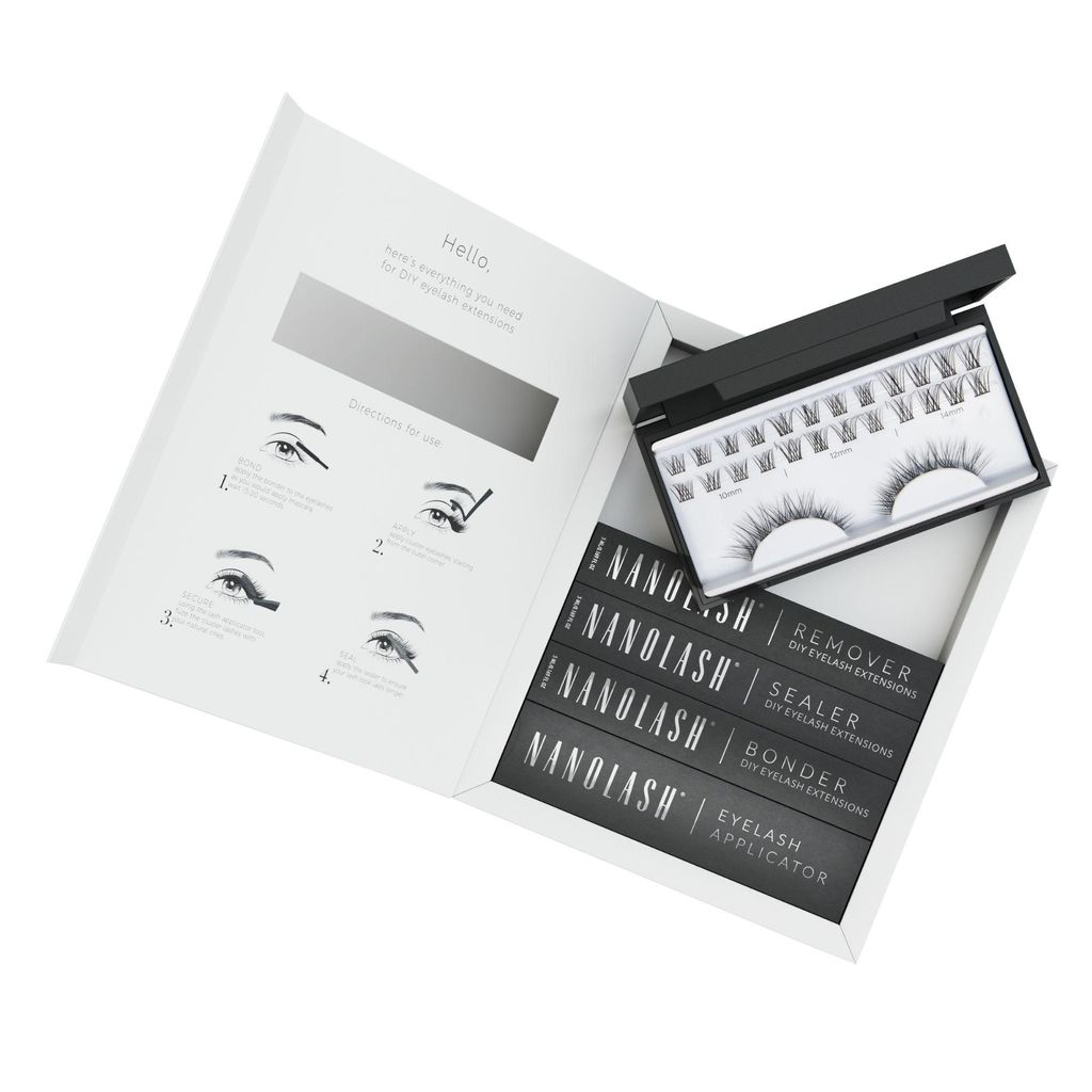Starter kit pour extensions de cils en grappe à appliquer Image du produit 