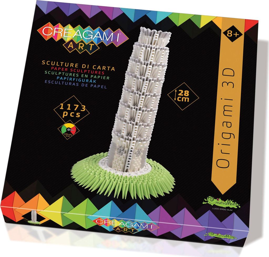 Creagami Origami 3D Schiefe Turm von Pisa 1173 Teile