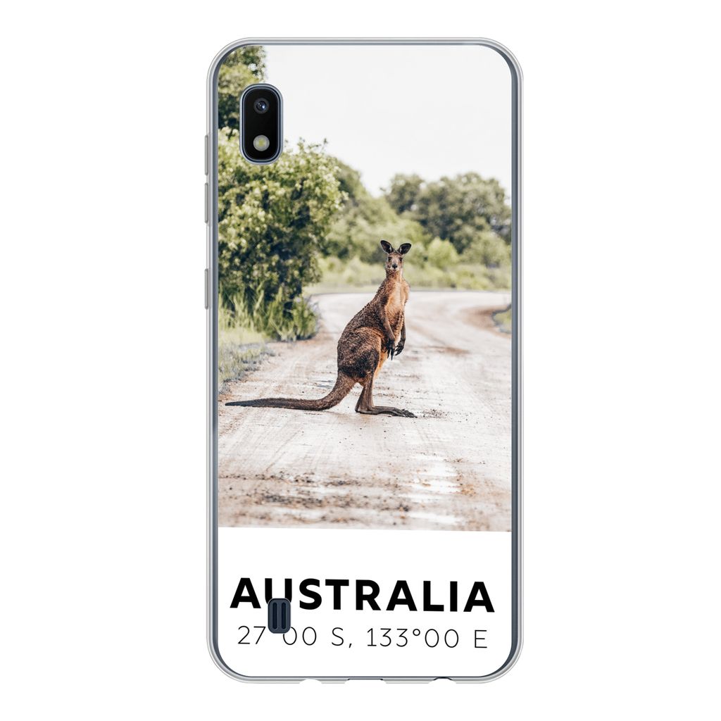 MuchoWow Handyhülle Schutzhülle Hülle für Samsung Galaxy A10 Känguru - Australien - Tiere Silikon Softcase Handy Hülle - Schutzhülle