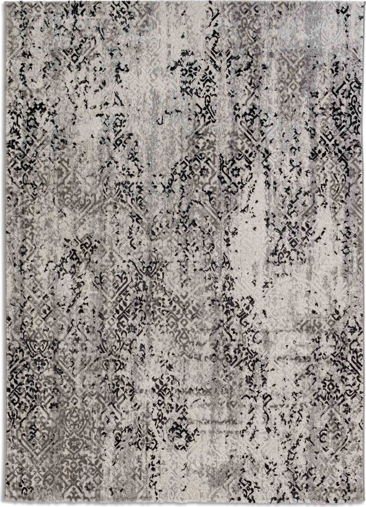 Astra Wohnzimmer Kurzflorteppich ANTEA Dunkelgrau 80 x 150 cm