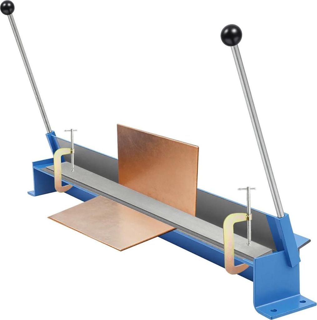 Abkantbank - Manuelle Blechbiegemaschine - 0–90° - 914 mm Arbeitsbreite - 1,2 mm Stahl/1,5 mm Kupfer/Alu - 45# Stahl - 9,5 mm Schraubmontage - Blau