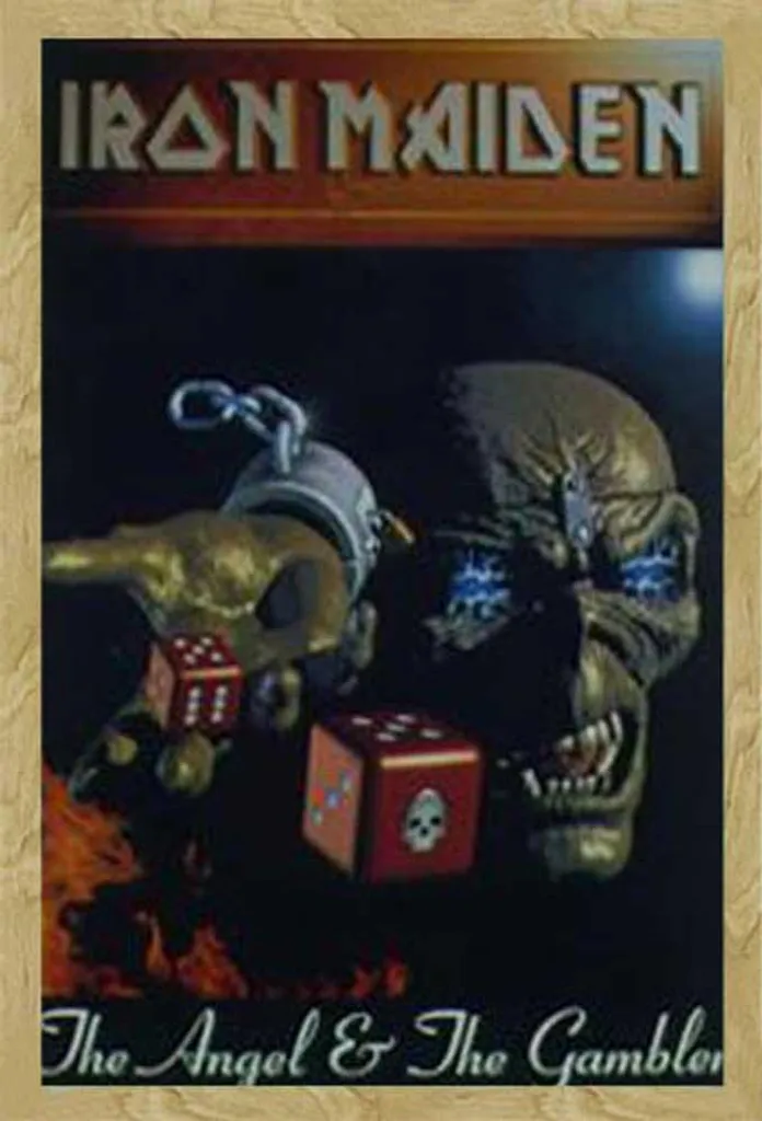 Poster Iron Maiden Angel and Gambler avec Cadre Maxi MDF Hêtre 61x91