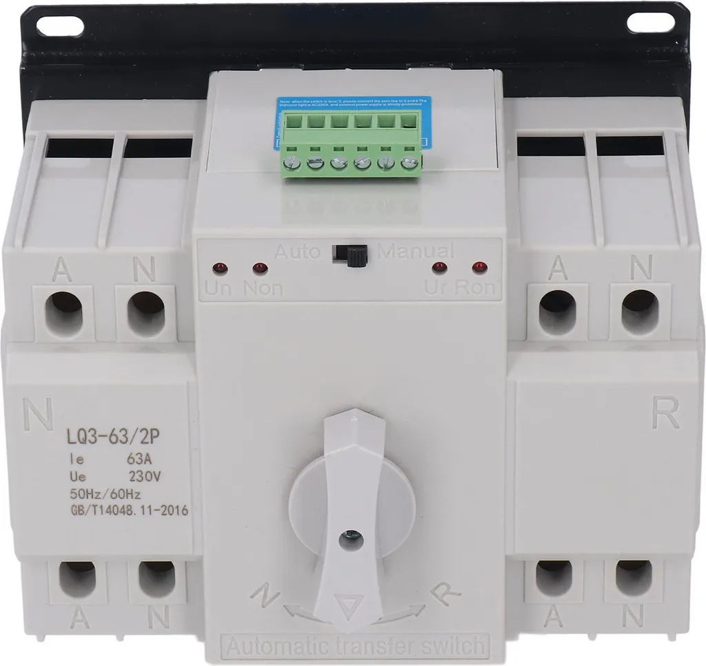 Inverseur de source automatique 63A double alimentation 230V 2 pôles