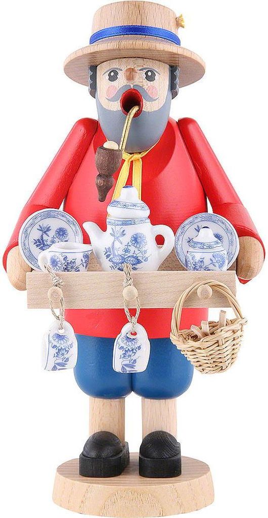 Porzellanhändler (18cm) Räuchermann von Richard Glässer Produktbild 
