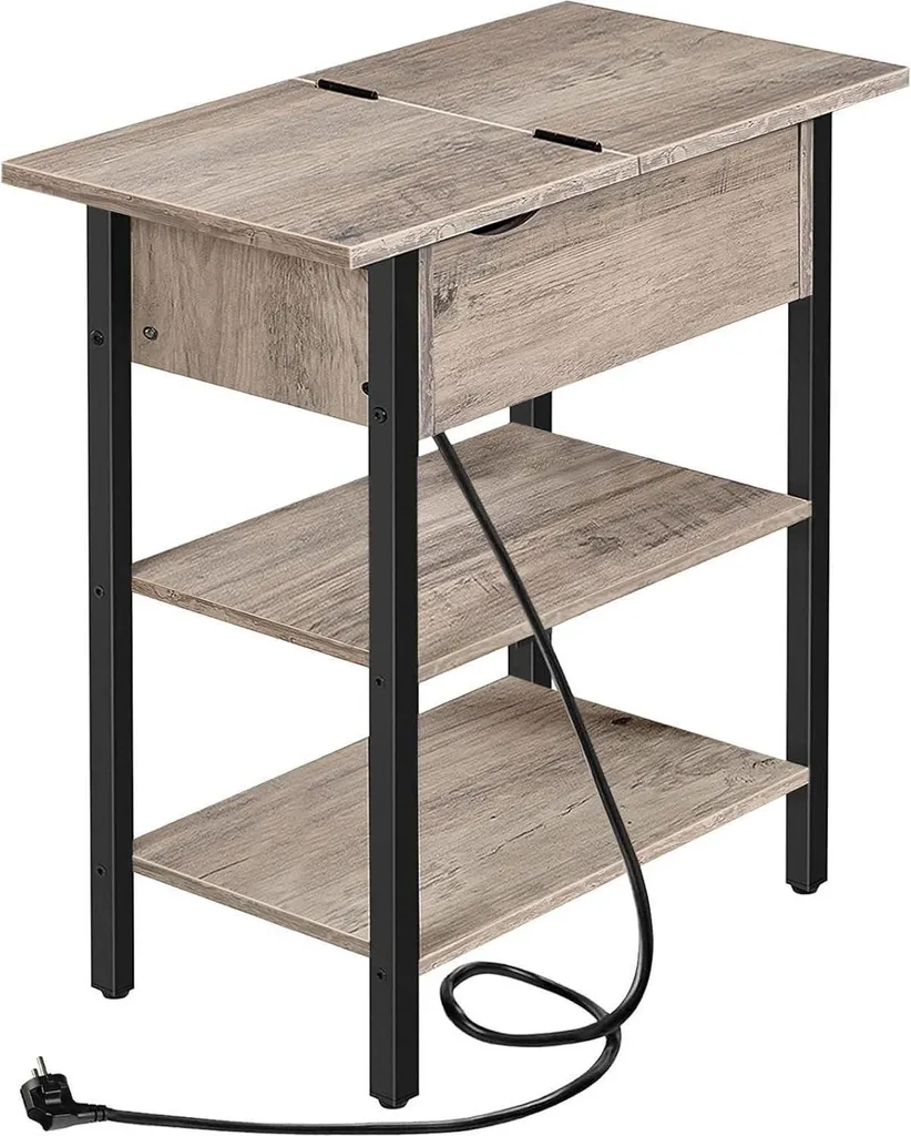 Table d'appoint Hoobro pour cacher vos câbles et charger vos appareils